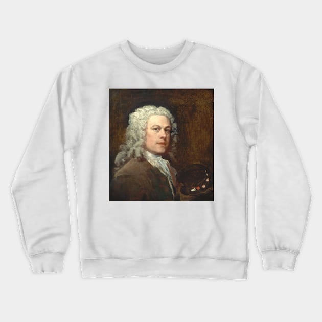 Self-Portrait by William Hogarth Crewneck Sweatshirt by Classic Art Stall